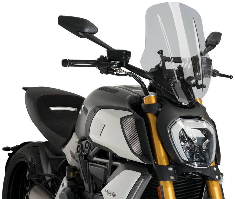 Puig New Generation Adjustable Touring Windscreen Ducati Diavel 1260 2