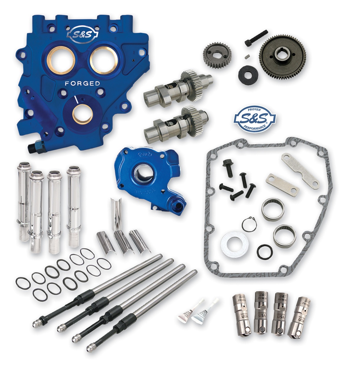 S&S Cycle 585GE Easy Start Gear Drive Cam Chest Kit For Harley Twin Cam 2006-2017