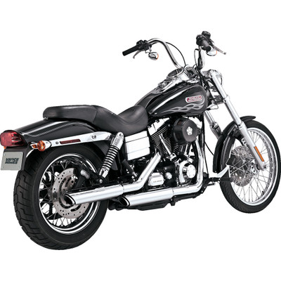 Vance & Hines 1991 Harley-Davidson Dyna Sturgis FXDB 3" Twin Slash Slip-On Muffler - Chrome