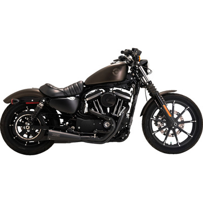Vance & Hines 2011-2013 Harley-Davidson 883 SuperLow XLL Upsweep 2-into-1 Exhaust System - Stainless Steel - Black