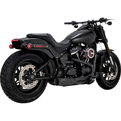 Vance & Hines 2024 Harley-Davidson Softail Fat Boy 114 FLFBS 2-into-1 Hi-Output Short Exhaust System - Stainless Steel - Black