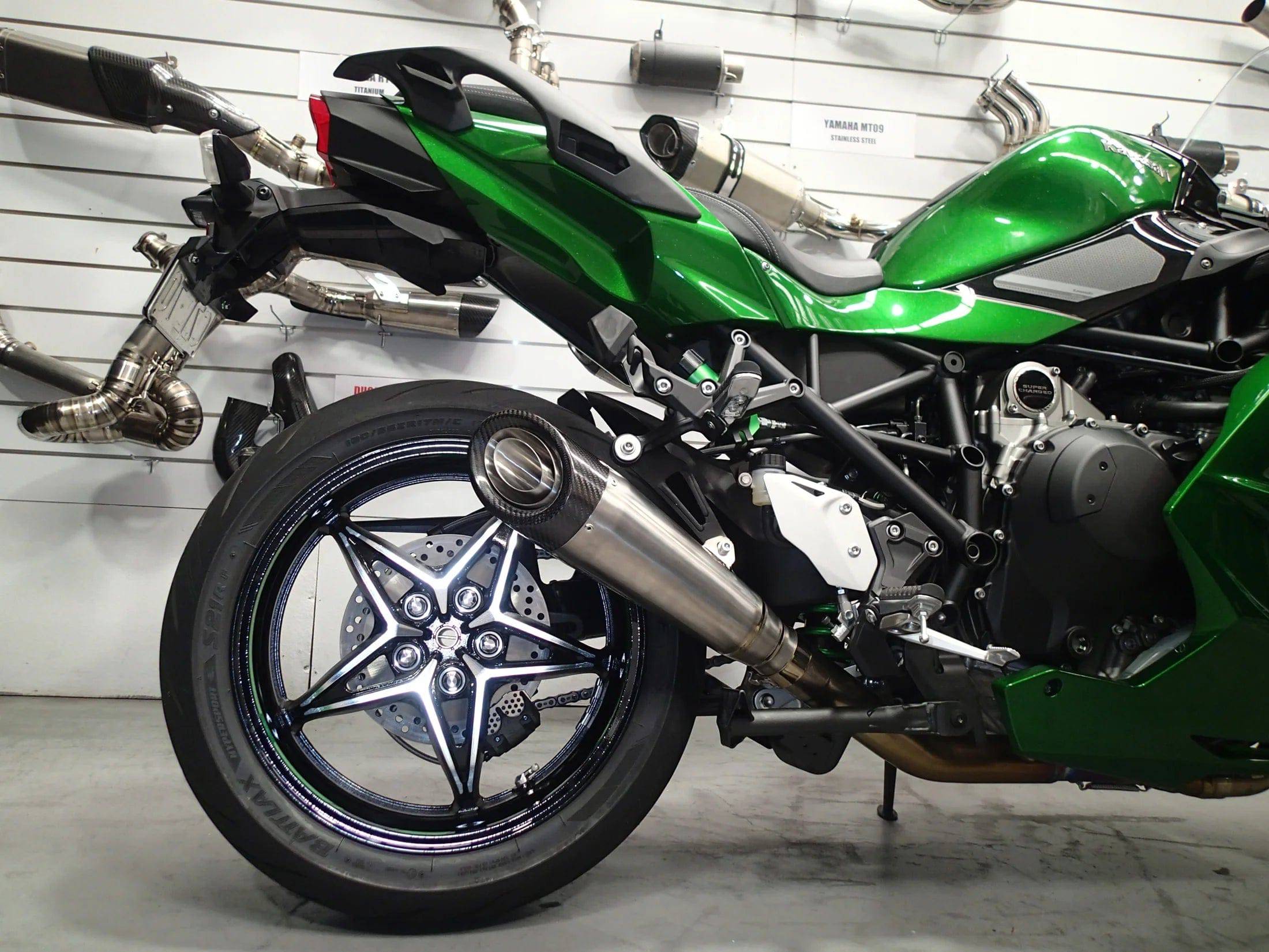Vandemon H2R Titanium Carbon Tip Slip-On Kawasaki H2 SE SX V 2018-2026