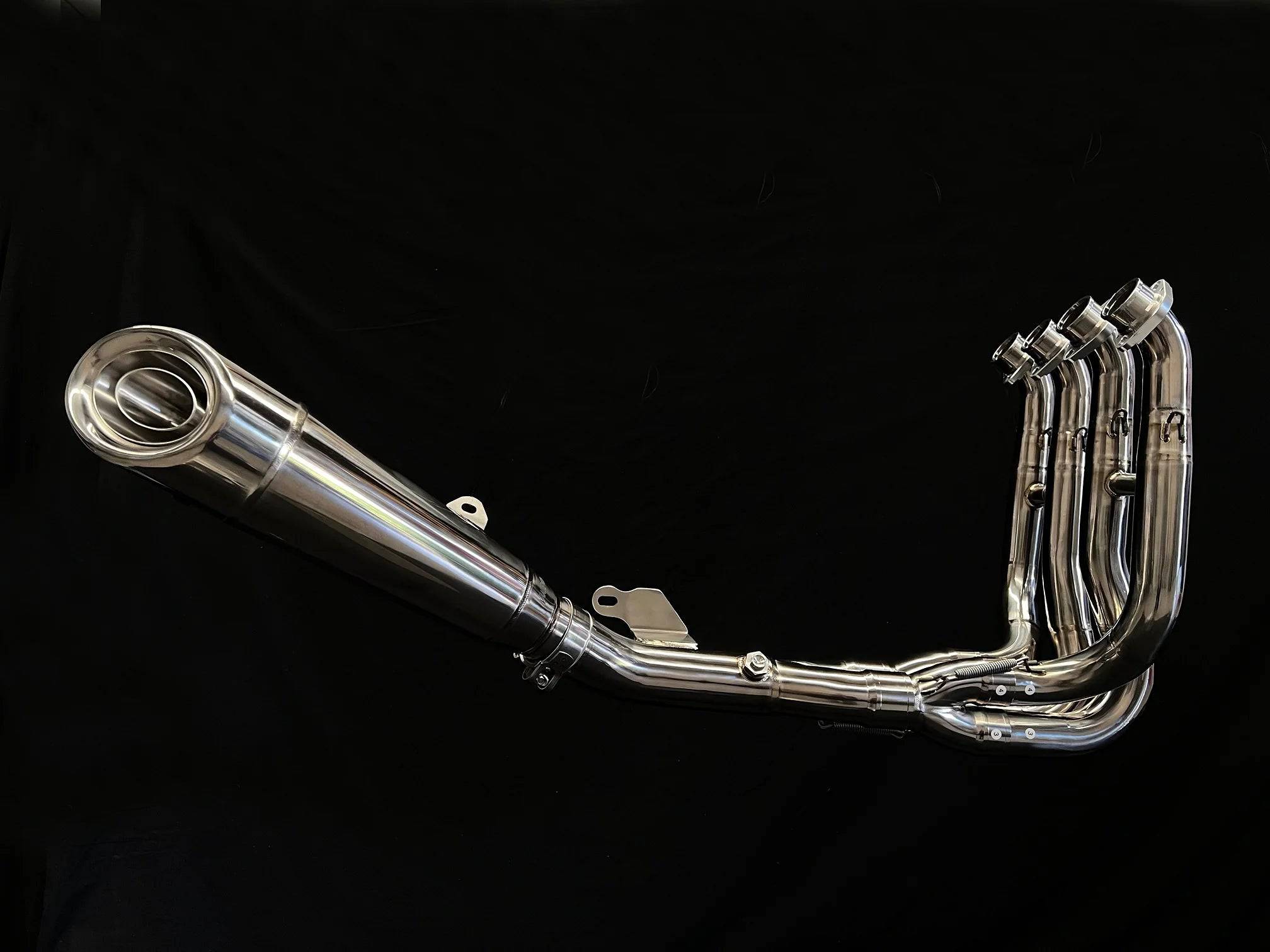 Vandemon Polished Titanium Exhaust System Kawasaki Ninja ZH2 2020-24 (