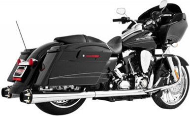 Freedom American Outlaw Slip-On Chrome W/Black Tip 4.5" - HD00262
